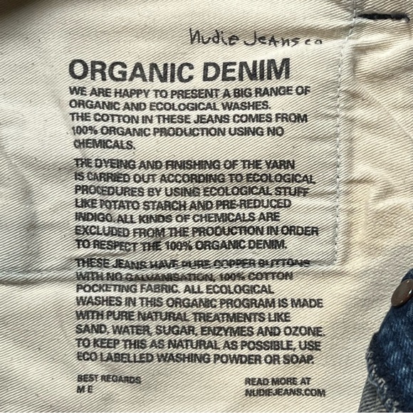 NUDIE Average Joe NJ1695 Organic Denim 32W 32L - Picture 11 of 13